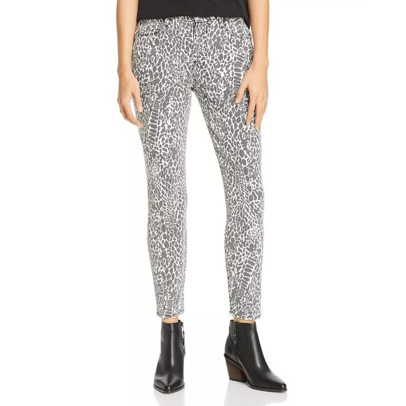 Frame Denim Womens Le High Skinny Jeans Abstract Animal Noir Multi size 32 - Picture 1 of 13